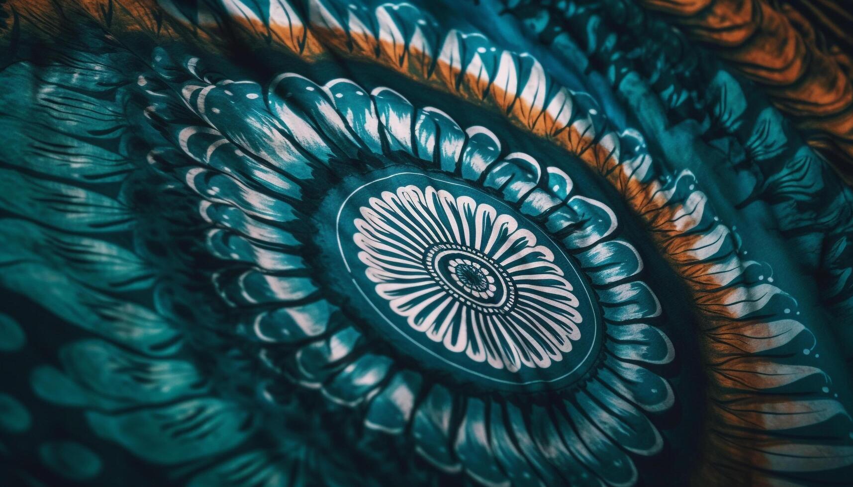 Mandala symbolisiert Natur Eleganz im multi farbig abstrakt generiert durch ai foto