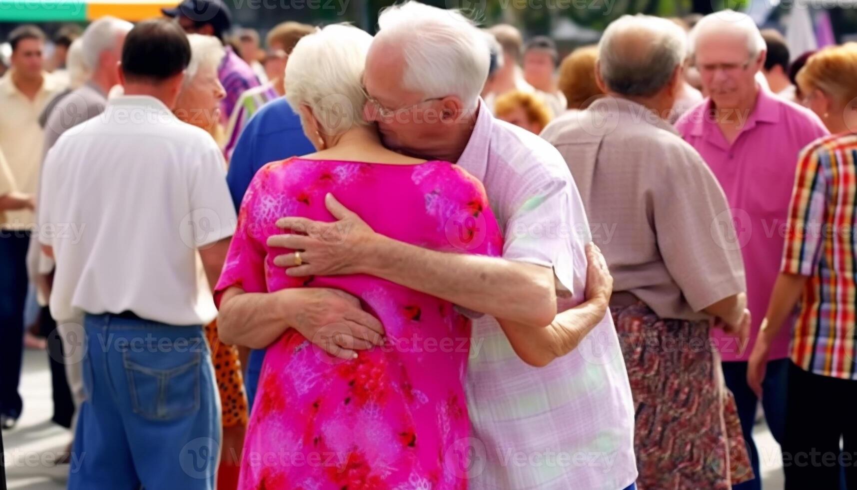 multi kulturell Feier von Spiritualität und Gemeinschaft mit aktiv Senioren generiert durch ai foto