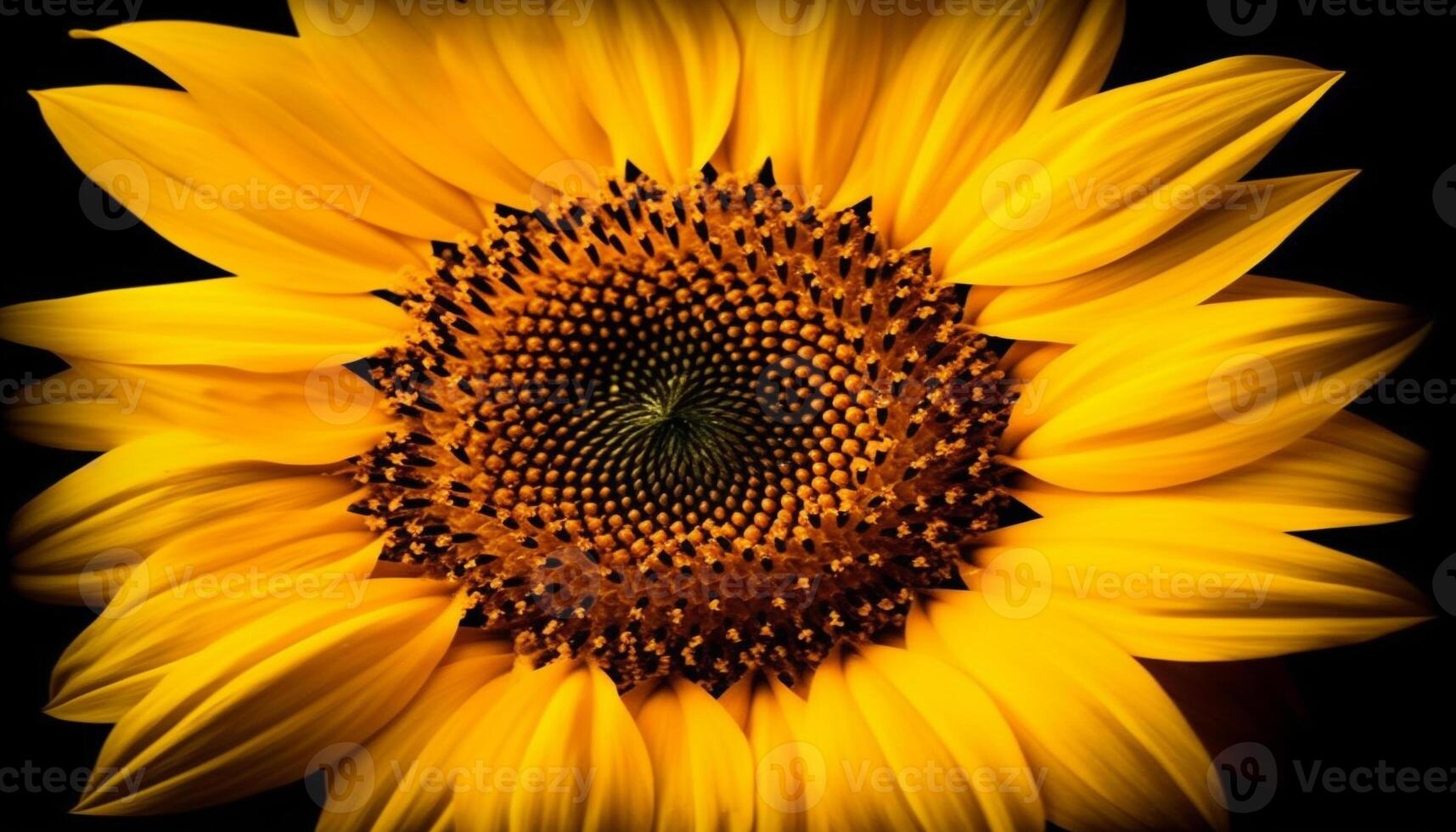 beschwingt Sonnenblume Kopf, Gelb Blütenblatt, Single Blume, Schönheit im Natur generiert durch ai foto