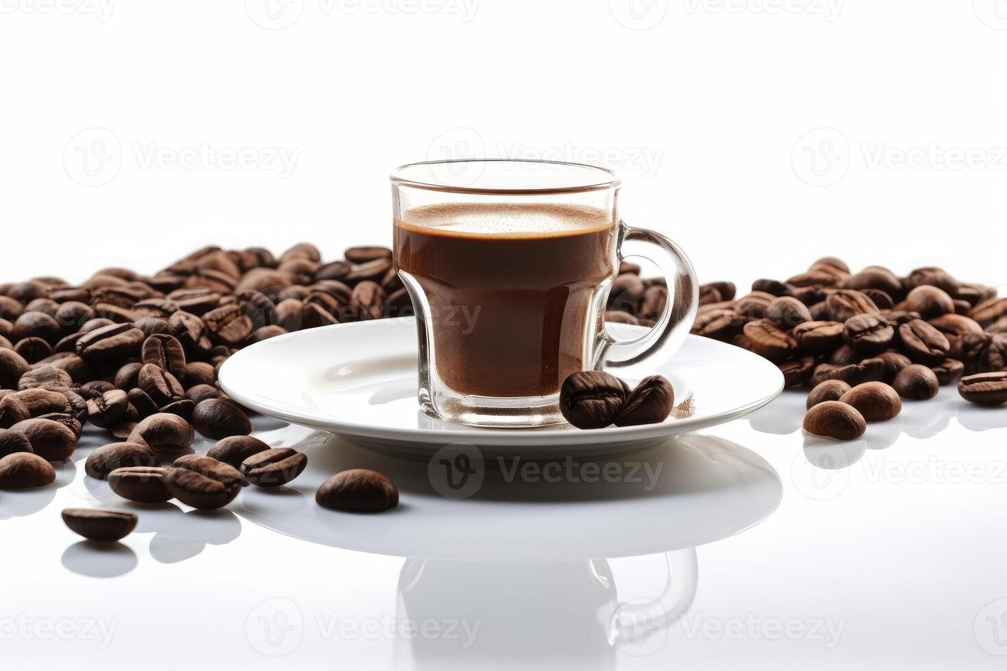 Lager Foto von Kaffee Fotografie Studio Licht ai generiert