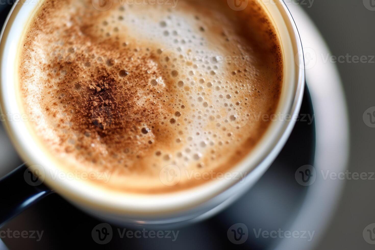 Lager Foto von schließen oben Sammlung ein Tasse Kaffee Latté oben Aussicht Essen Fotografie generativ ai