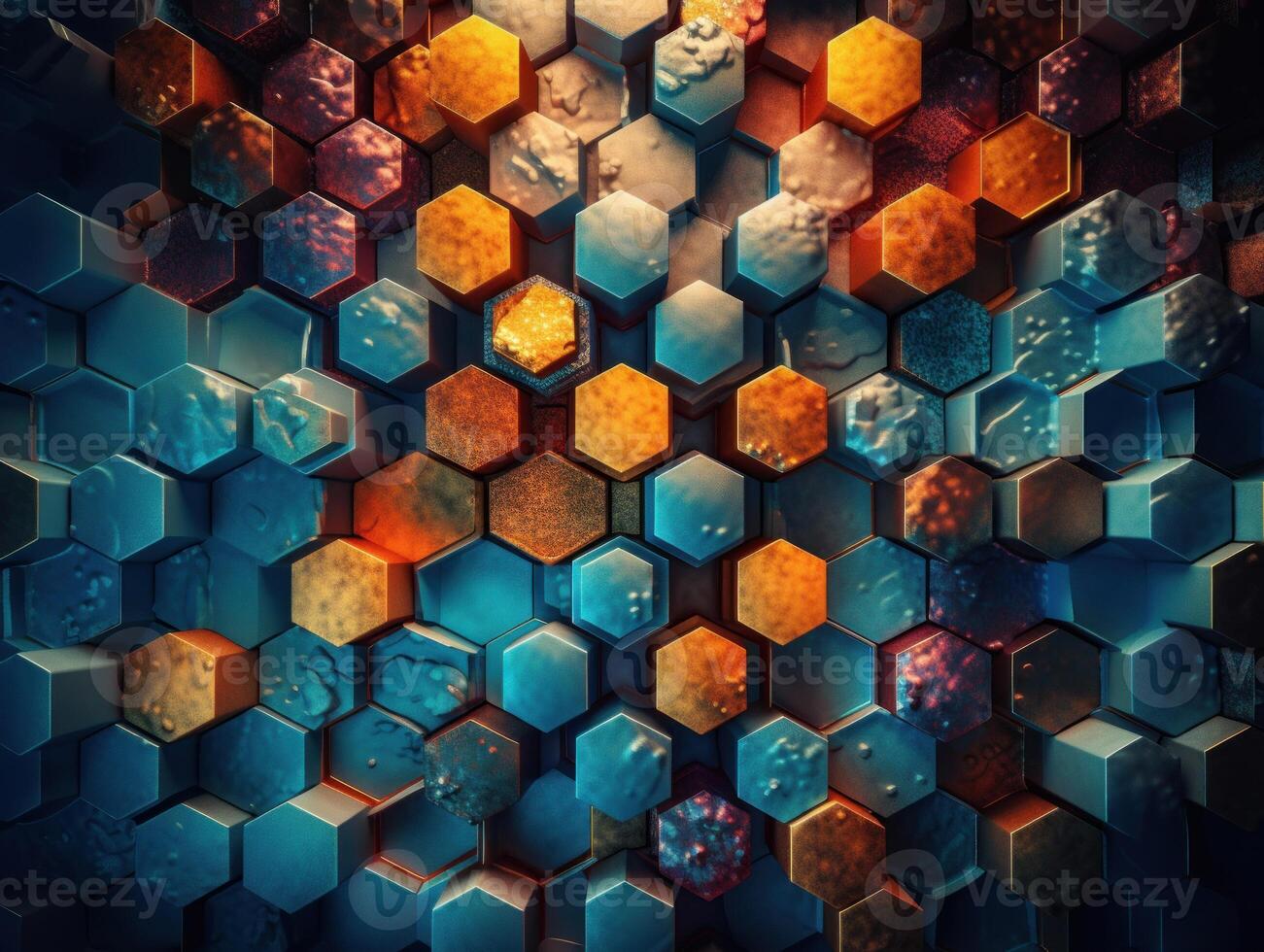 bunt abstrakt Hintergrund organisch Formen abstrakt geometrisch Mosaik Muster erstellt mit generativ ai Technologie foto