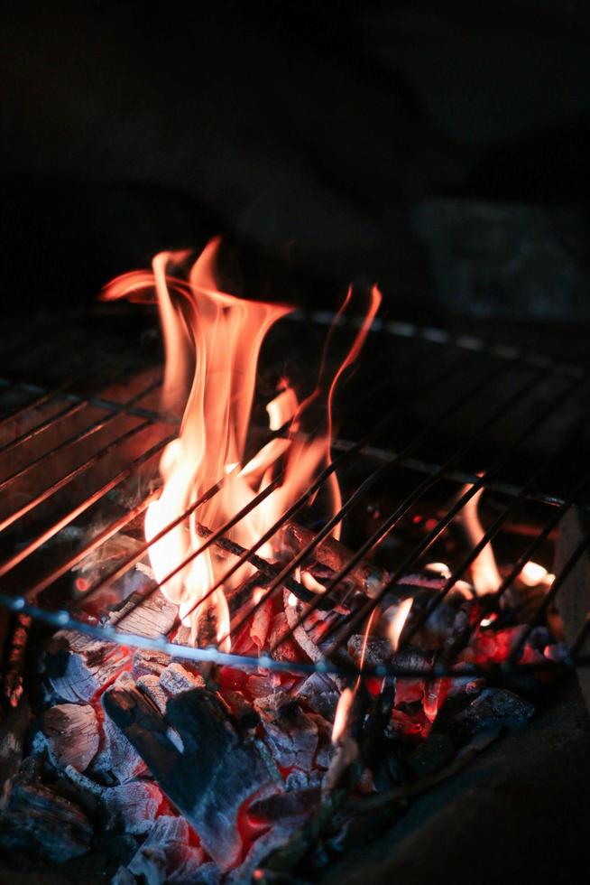 Kochen mit Feuer foto
