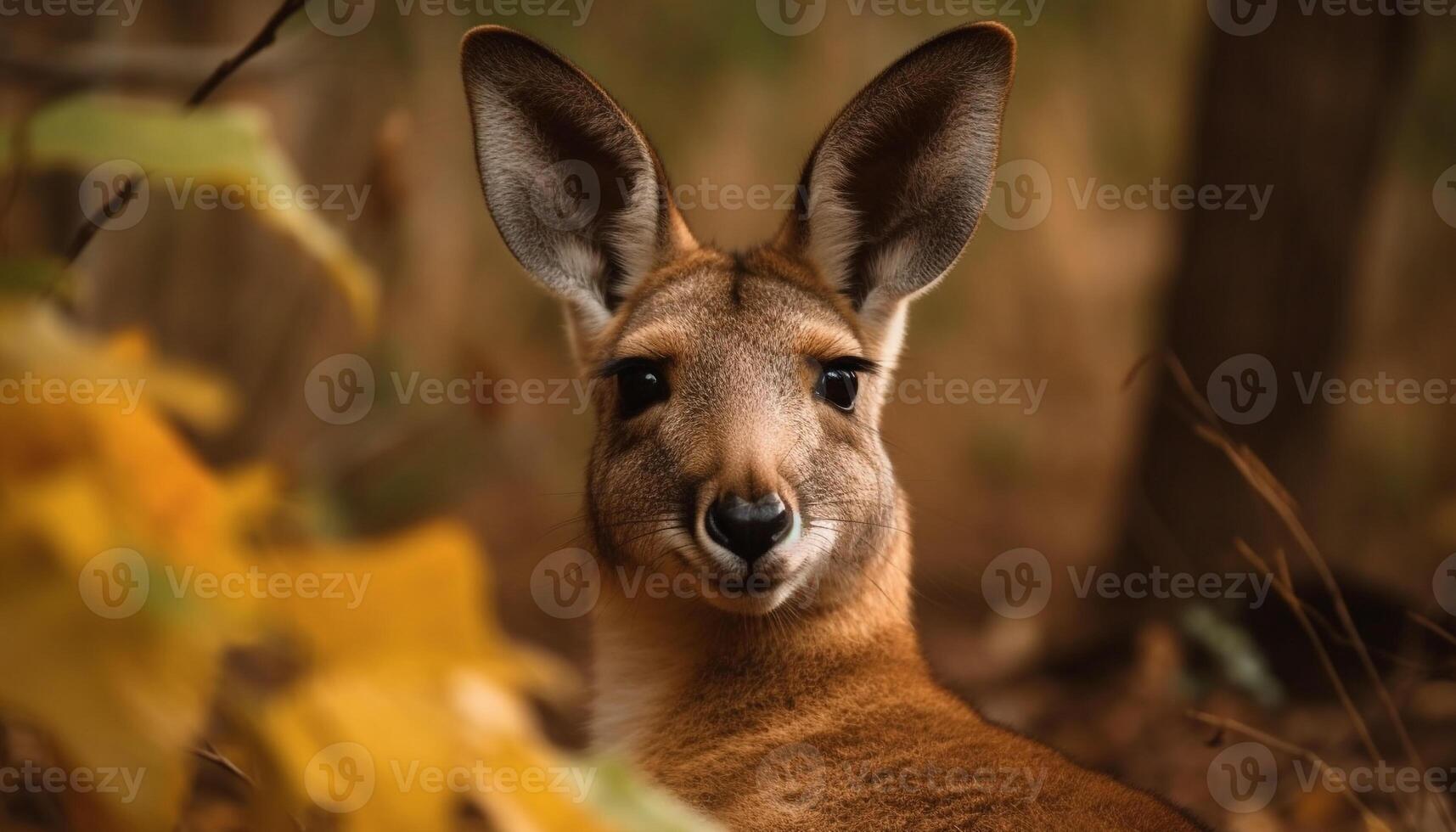 flauschige Hirsch Ohr im Fokus, Natur Schönheit generiert durch ai foto