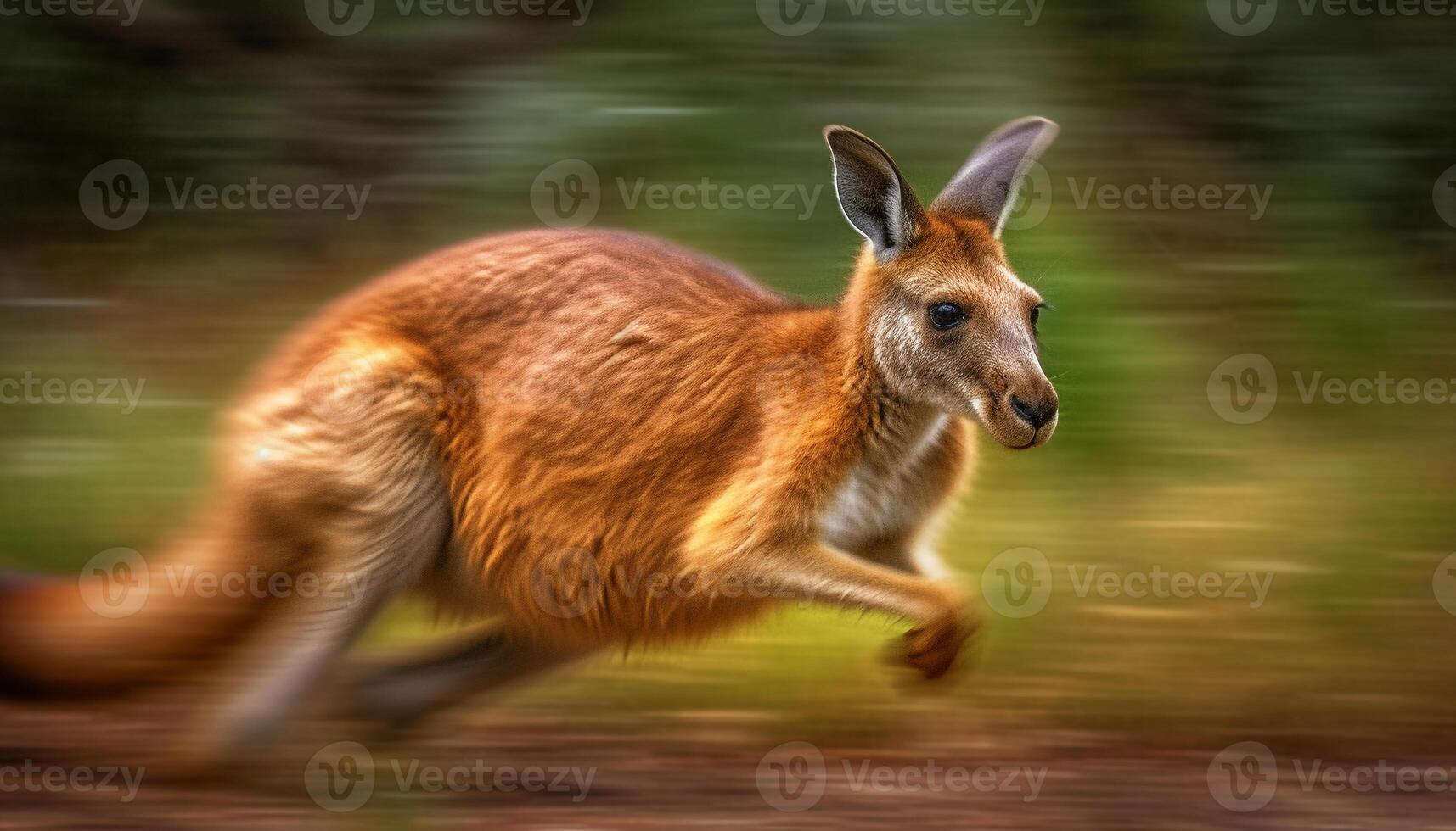 flauschige jung Hirsch Weiden lassen im still Wiese generiert durch ai foto