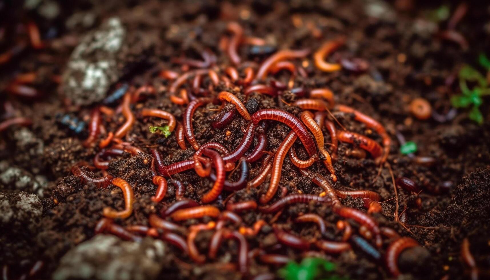 giftig Raupe kriecht auf Blatt, umgeben durch multi farbig Gruppe generiert durch ai foto