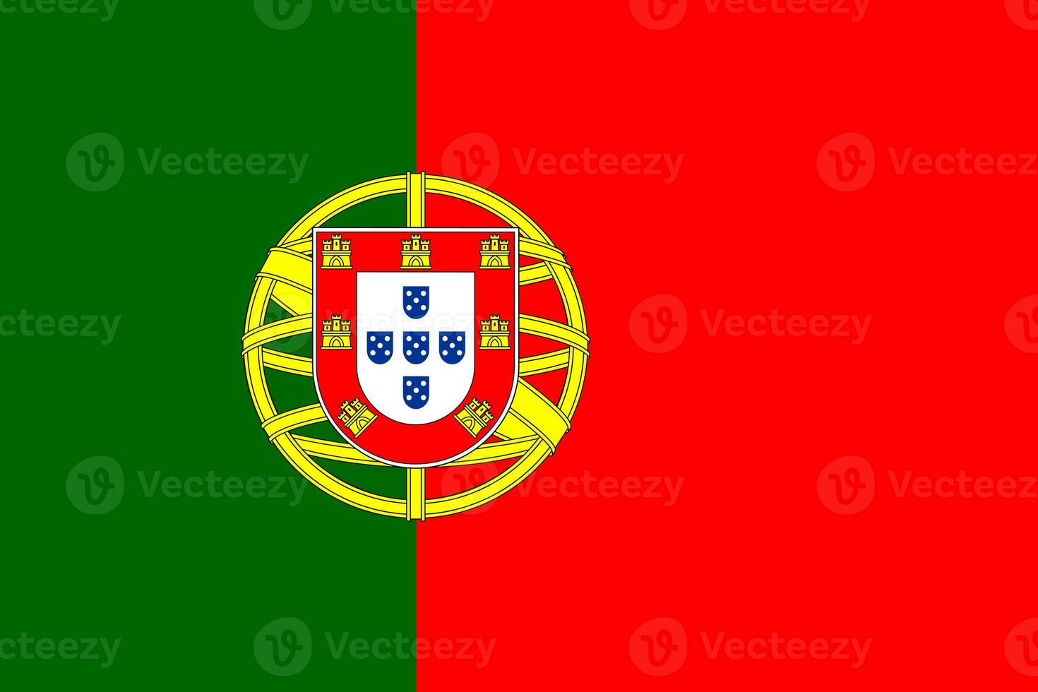 Flagge von Portugiesisch Republik. das offiziell Farben und Proportionen sind richtig. National Flagge von Portugiesisch Republik. Portugiesisch Republik Flagge Illustration. foto