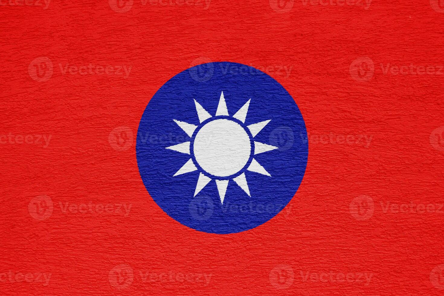 Flagge von Republik von China Taiwan auf ein texturiert Hintergrund. Konzept Collage. foto