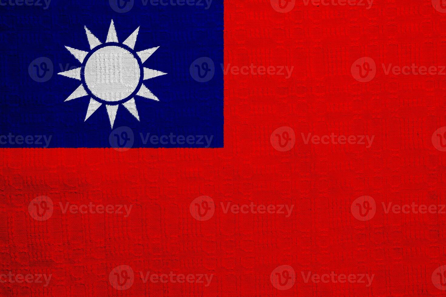 Flagge von Republik von China Taiwan auf ein texturiert Hintergrund. Konzept Collage. foto