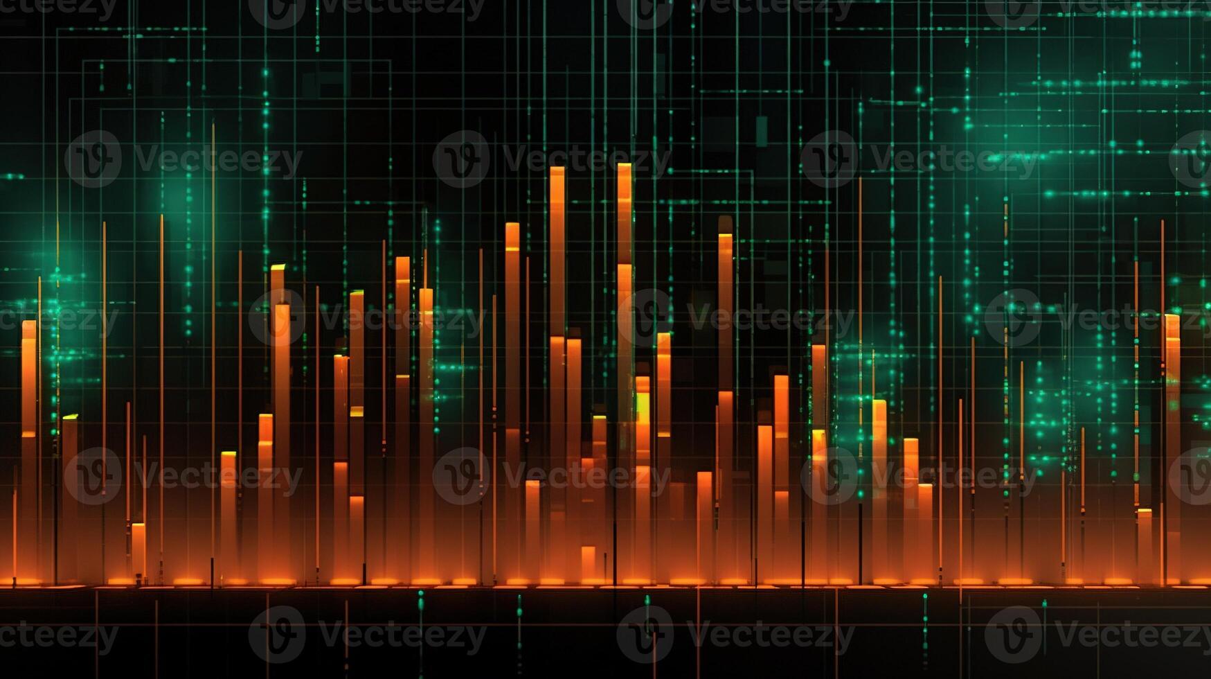 generativ ai, Lager Markt Diagramm Linien, finanziell Graph auf Technologie abstrakt Hintergrund vertreten finanziell Krise, finanziell Kernschmelze. Technologie Konzept, Handel Markt Konzept. foto