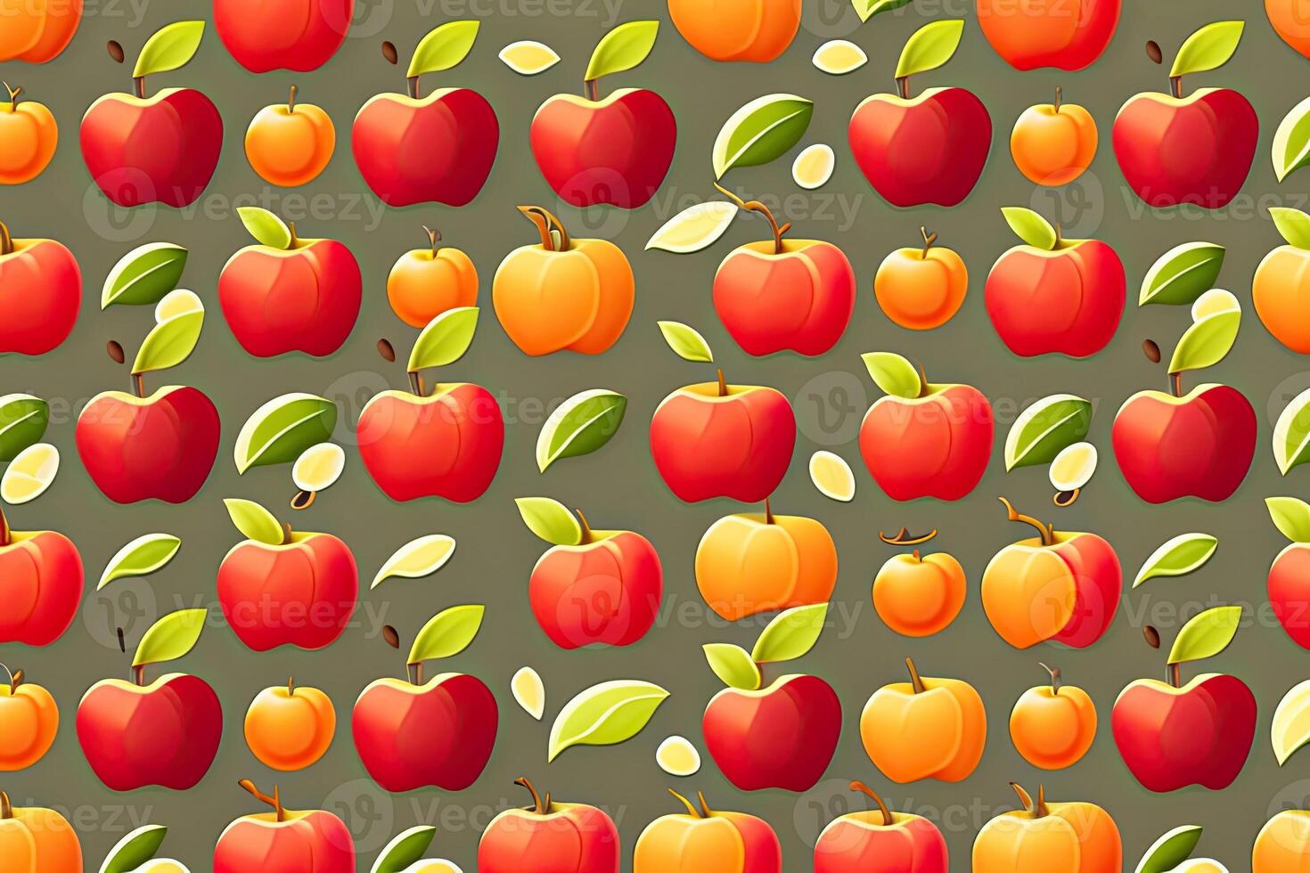 Apfel bunt Hintergrund Muster. generativ ai foto