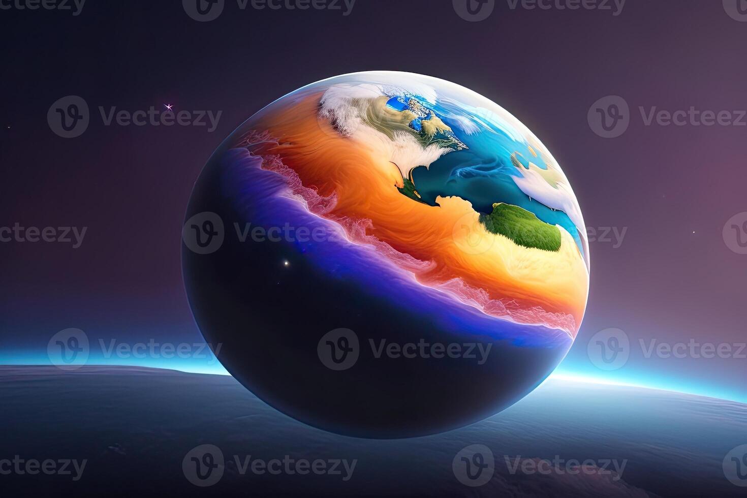 Erde Planet generativ ai Illustration foto