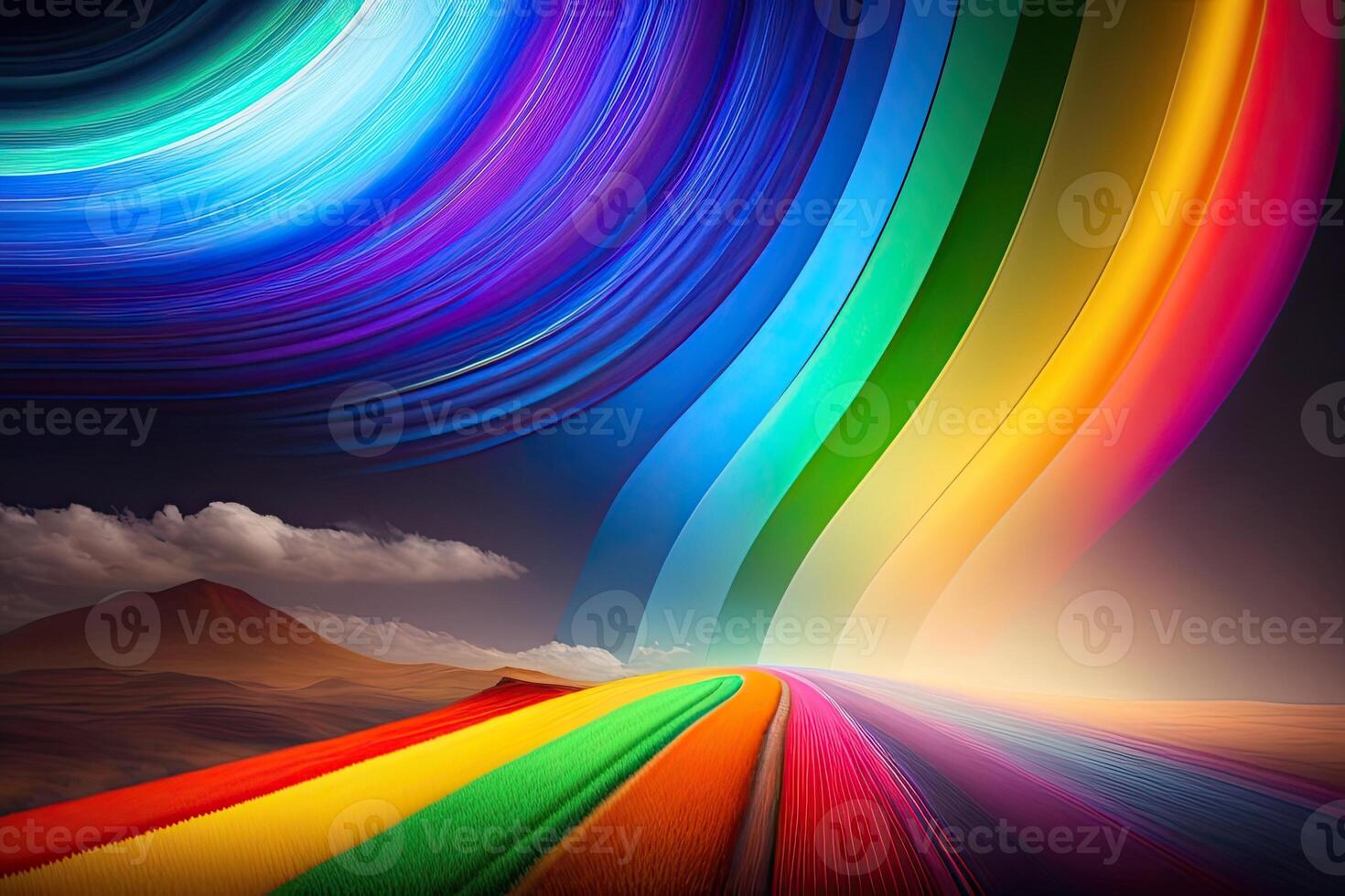 Regenbogen abstrakt generativ ai Design Illustration foto