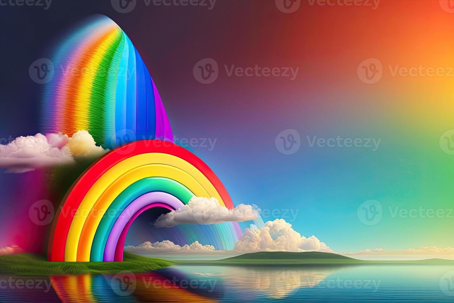 Regenbogen abstrakt generativ ai Design Illustration foto