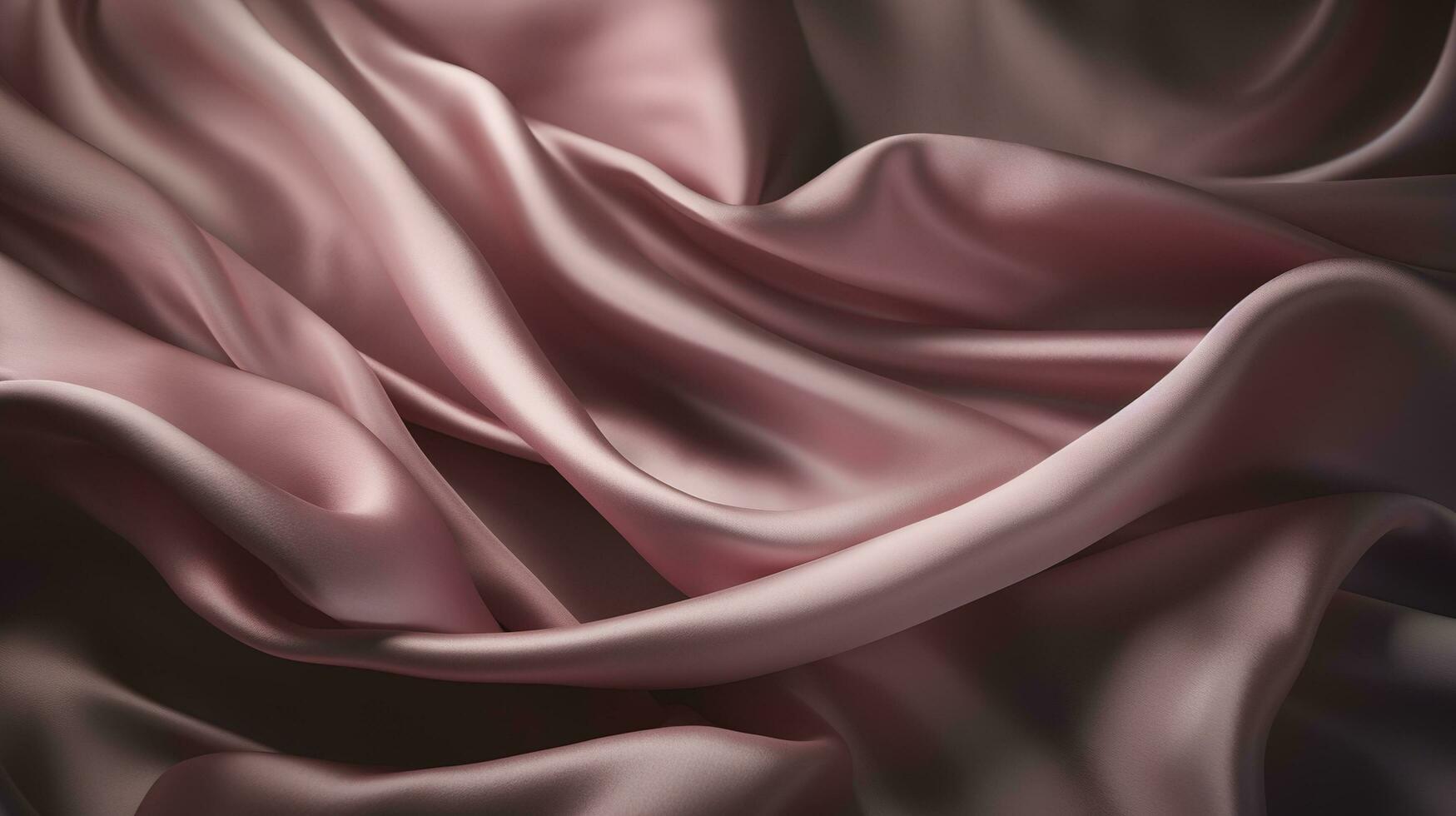 Licht Rosa fließend Stoff, schön Rosa Farbe Hintergrund, kosmetisch seidig Sahne Textur Rosa Hintergrund, generieren ai foto