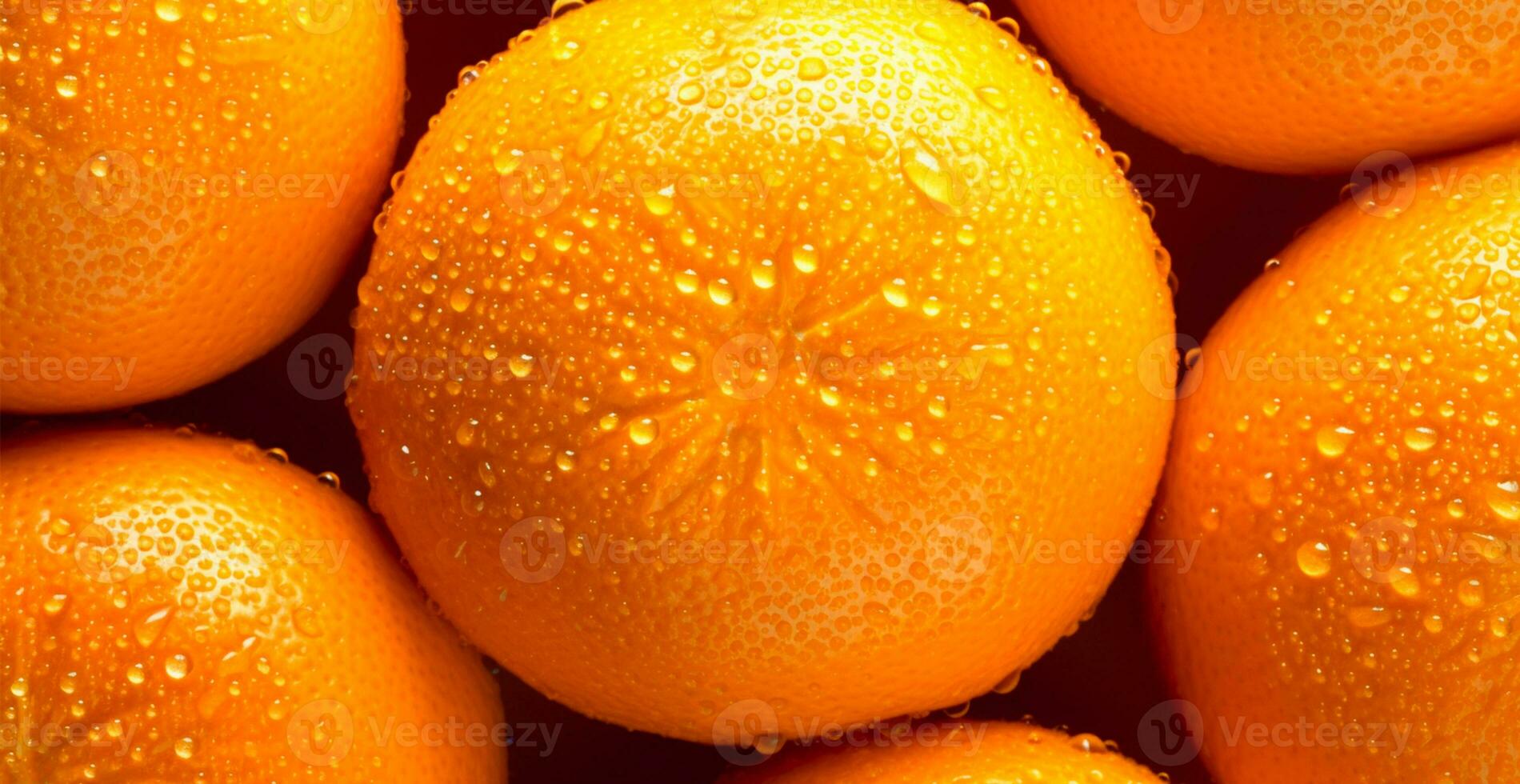 realistisch Orangen. Orangen Nahaufnahme, tropisch Muster, Obst Banner - - ai generiert Bild foto