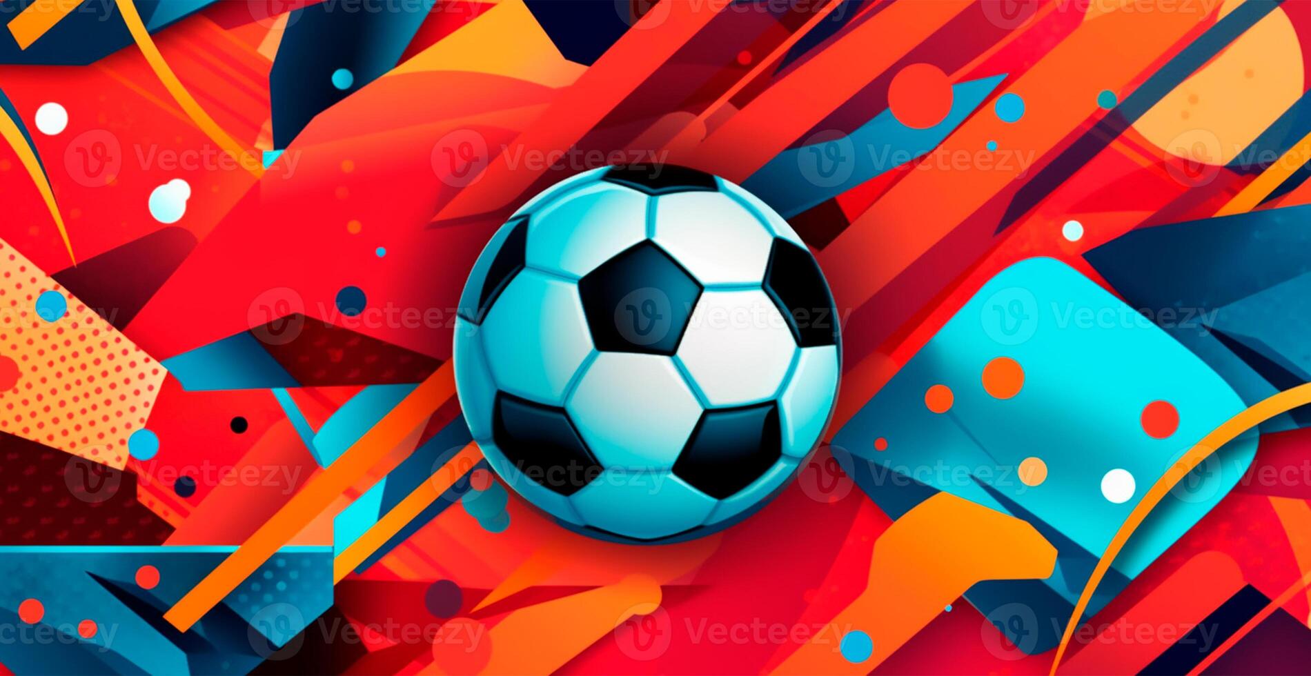 abstrakt Fußball Hintergrund, Sport Fußball Ball - - ai generiert Bild foto