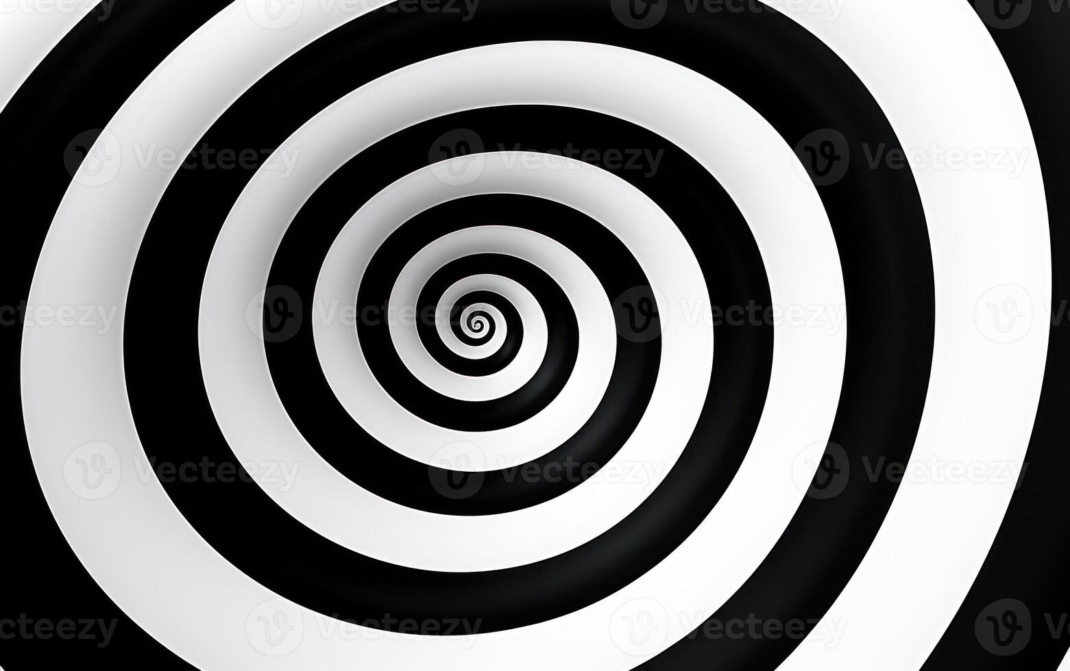 schwarz und Weiß Spiral- Hintergrund. Illustration ai generativ foto