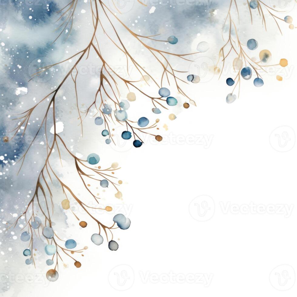 Aquarell Weihnachten Winter Hintergrund. Illustration ai generativ foto