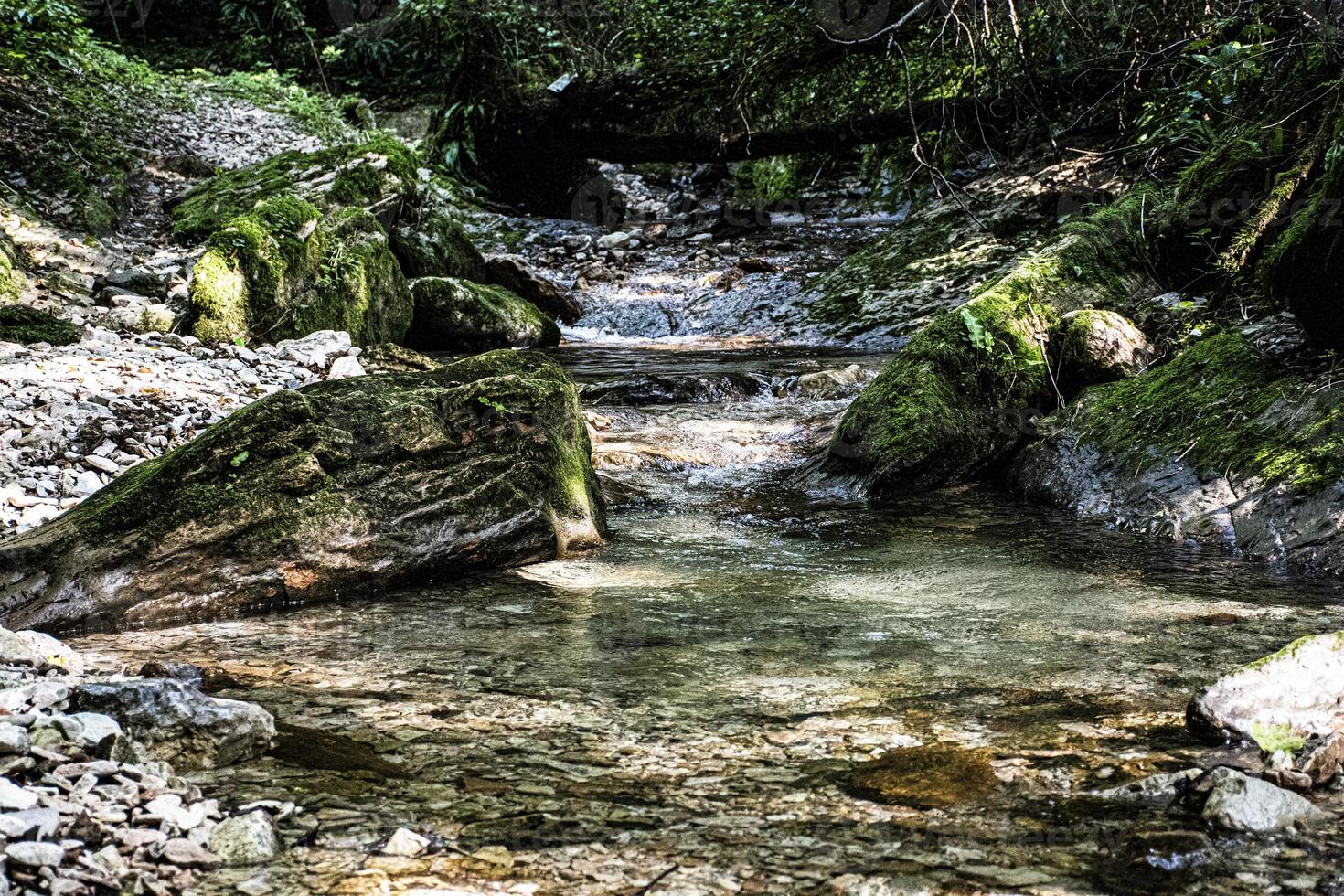 Bach und Felsen foto