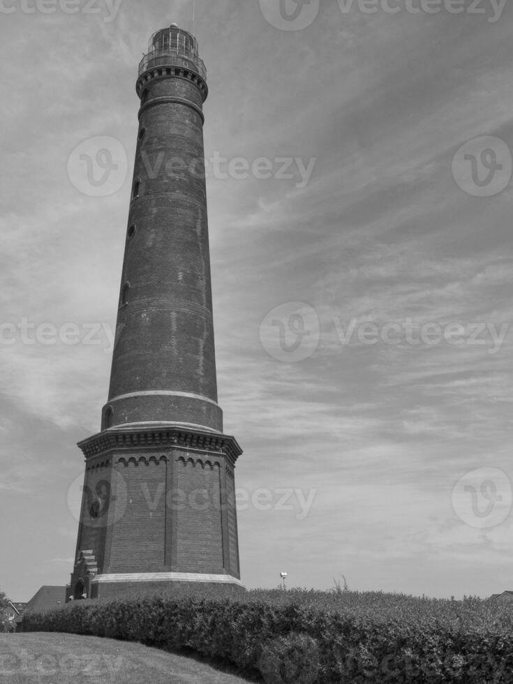 das Insel von borkum im das Deutsche Norden Meer foto