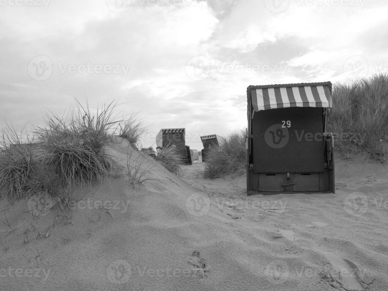 das Insel von borkum im das Deutsche Norden Meer foto