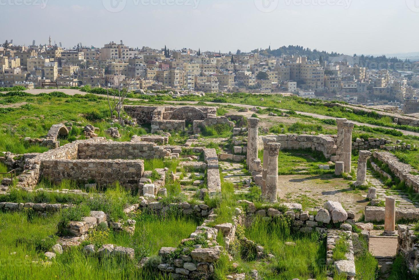 byzantinische Kirche in der Zitadelle von Amman, Jordanien foto