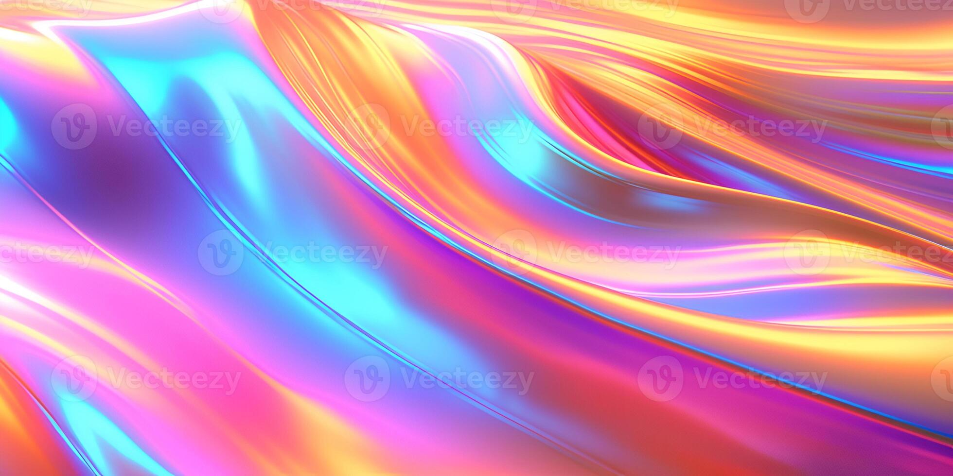 Hologramm Metall Textur. Gradient abstrakt Hintergrund. holographisch Regenbogen vereiteln. Metall irisierend Muster. irisierend vereiteln bewirken Textur. Perlglanz Gradient. ai generiert foto