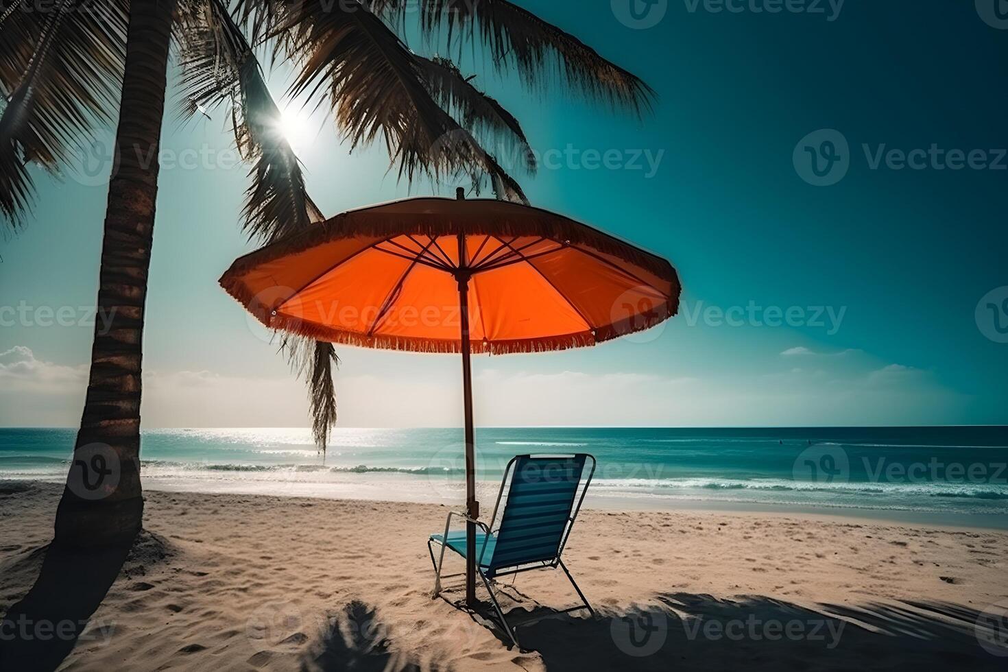 schön tropisch Strand Hintergrund gemacht mit ai generiert foto