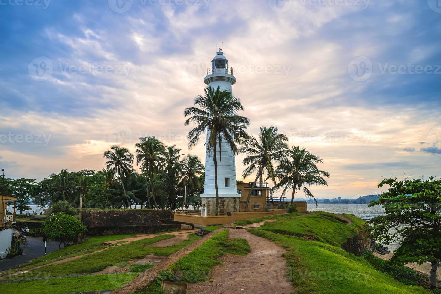 Galle Leuchtturm und Küste in Galle Sri Lanka foto