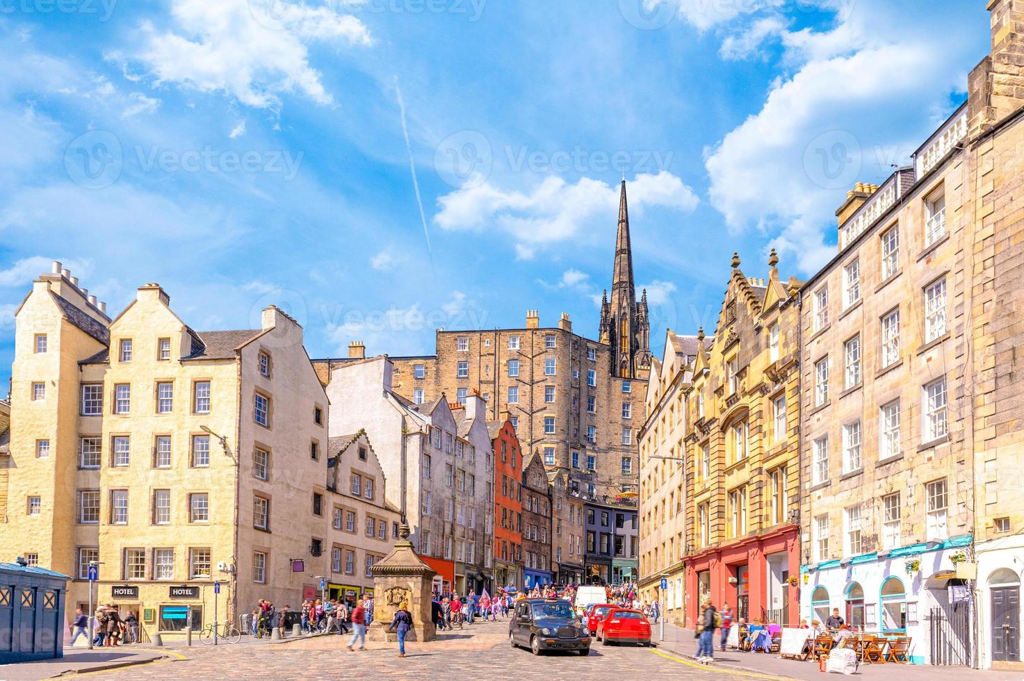 Straßenansicht von Edinburgh, Schottland, Vereinigtes Königreich foto