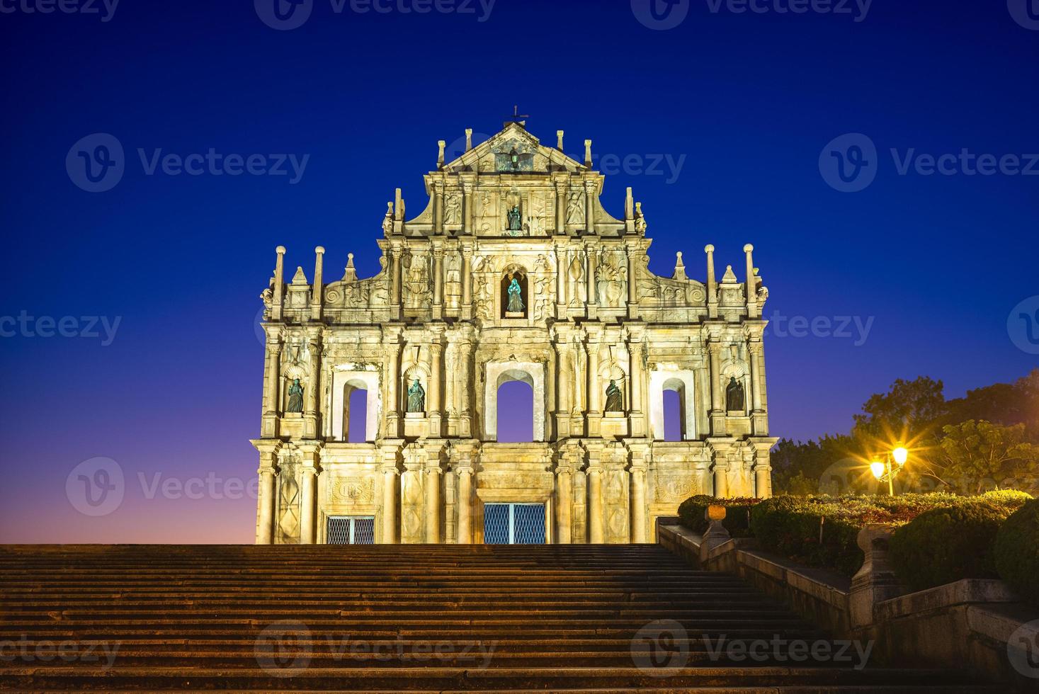 Ruinen von St. Pauls in Macau, China foto