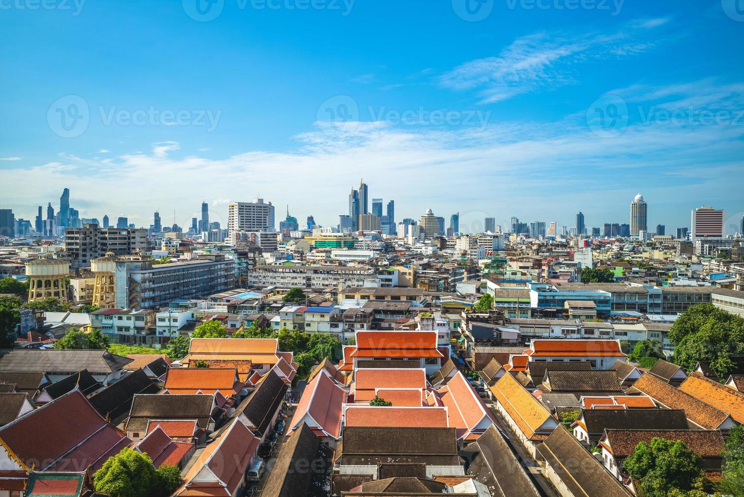 Skyline von Bangkok, Blick vom Wat Saket, thailand foto