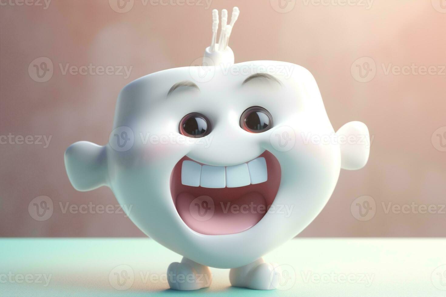 Blau Zahn Pflege Kind Zahnheilkunde Lächeln Zahnarzt lächelnd Dental Hygiene. generativ ai. foto