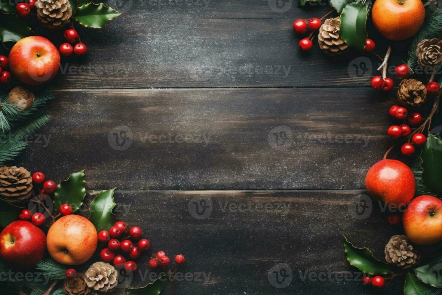 Weihnachten Raum Karte Weihnachten Kopieren Gold Schneeflocken Urlaub Jahr Hintergrund Neu Baum Dekoration. generativ ai. foto