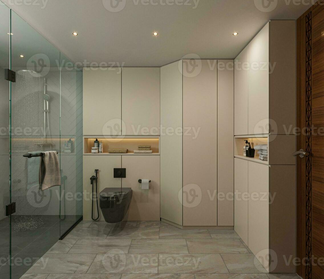 modern Design Elemente zum ein modisch Waschraum Verjüngungskur foto