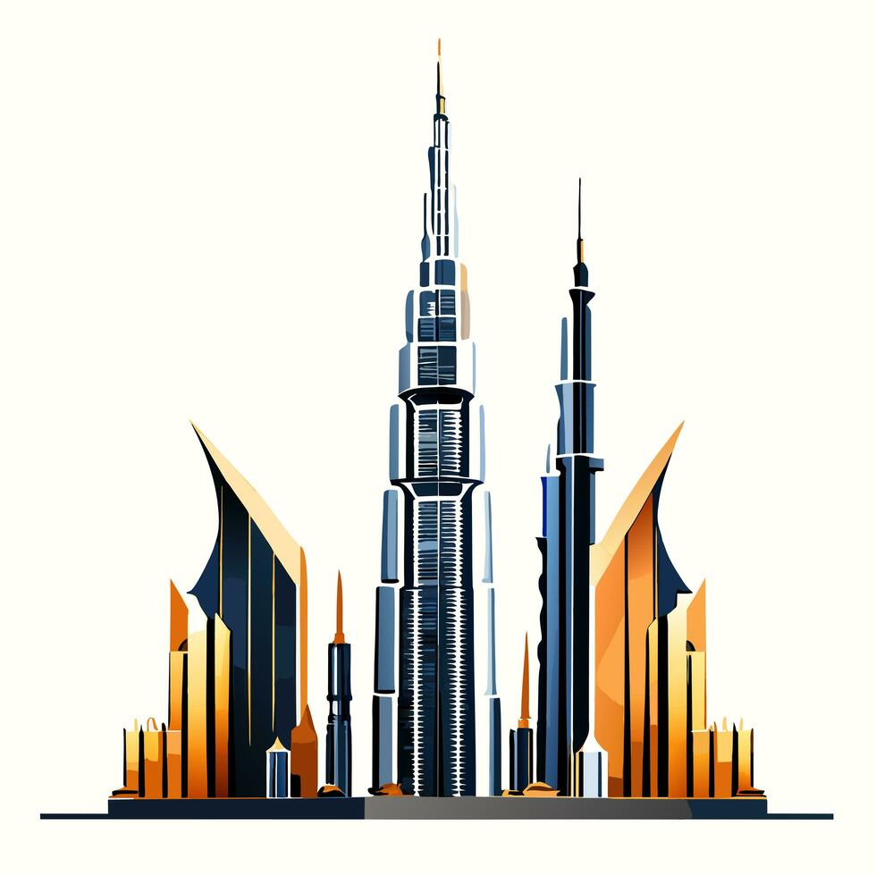 schön burj Khalifa isoliert Weiß foto