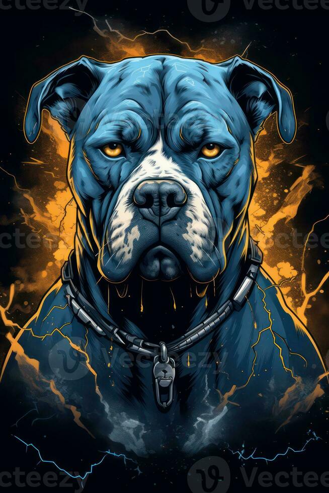 ai generativ wütend Hund Logo foto