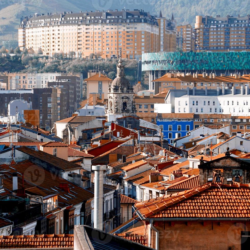 stadtbild von bilbao stadt spanien foto