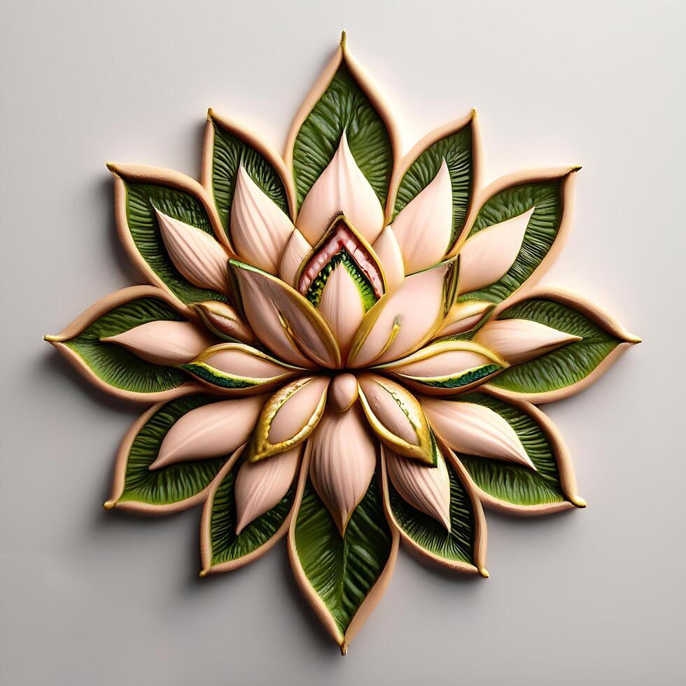 Lotus Blume, Paisley, indisch Ornament, ai generativ foto