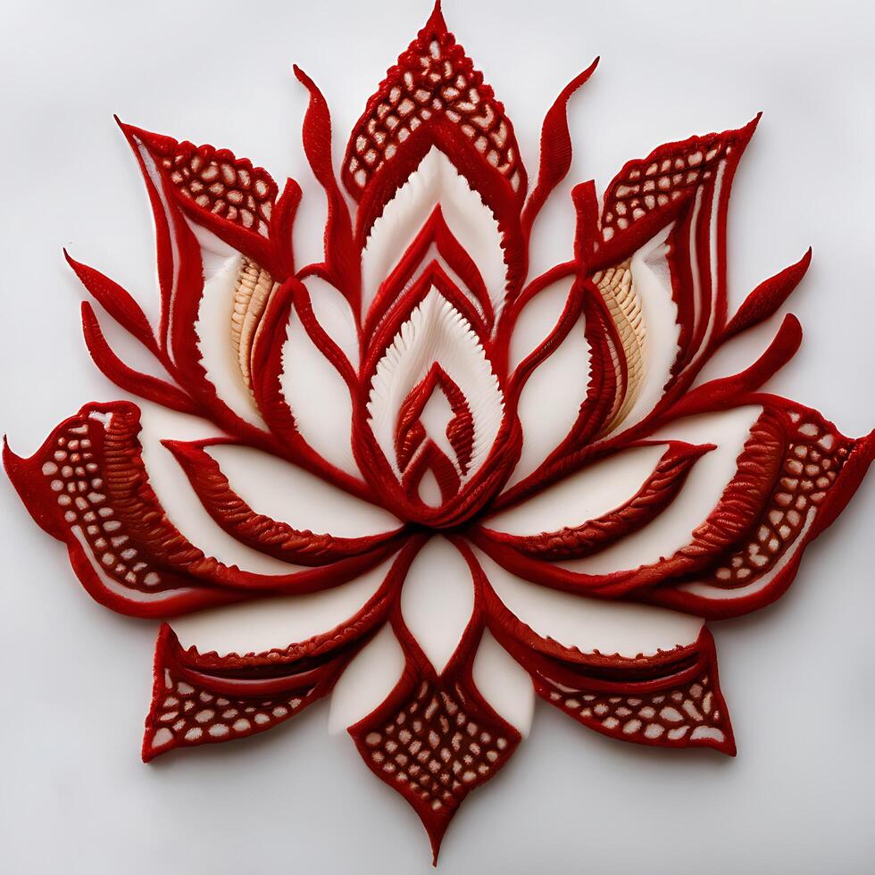 Lotus Blume, Paisley, indisch Ornament, ai generativ foto