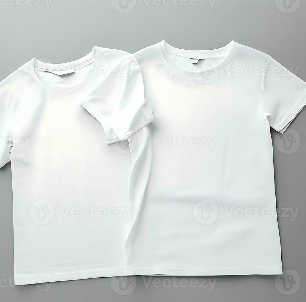 ai generieren Foto kostenlos Foto Weiß T-Shirts mit Kopieren Raum auf