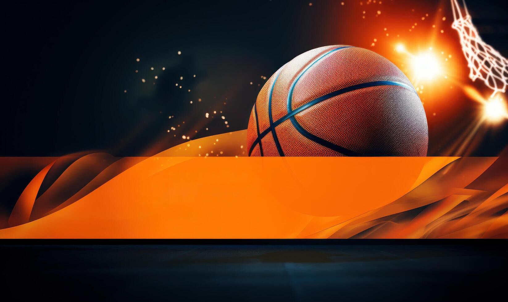 Basketball Werbung Hintergrund, Basketball Turnier Wettbewerb zum Sozial Medien Post. generativ ai foto