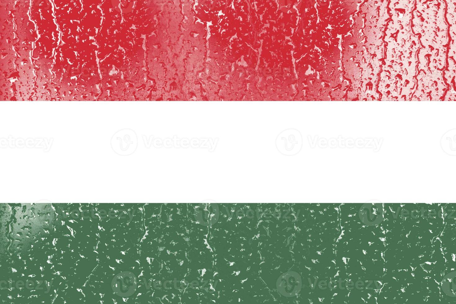 3d Flagge von Ungarn auf ein Glas foto