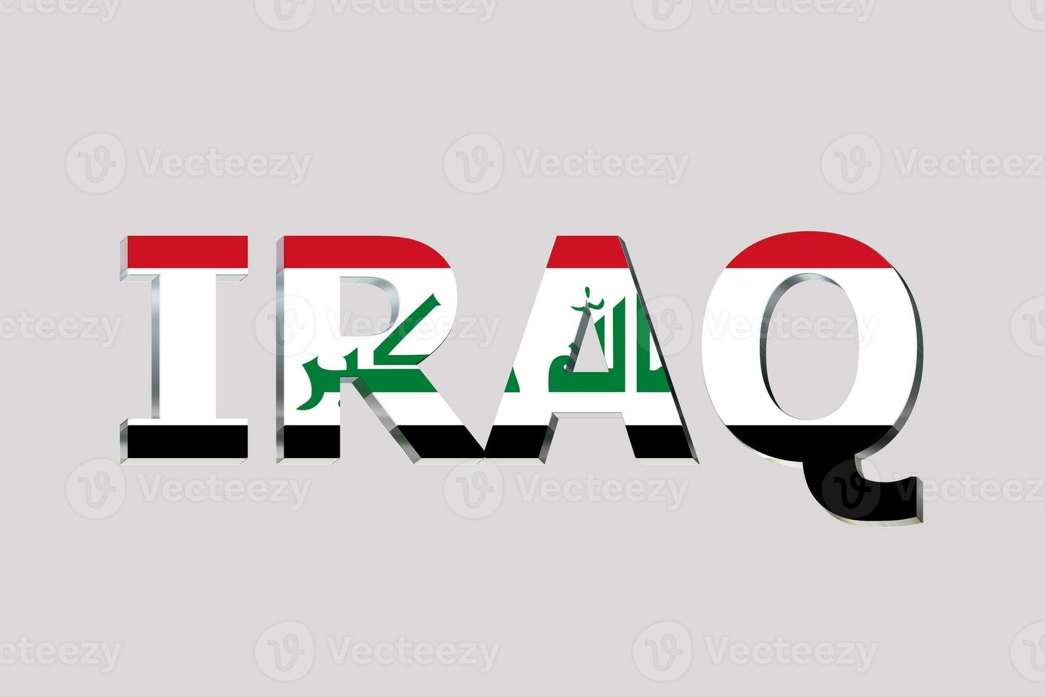 3d Flagge von Irak auf ein Text Hintergrund. foto