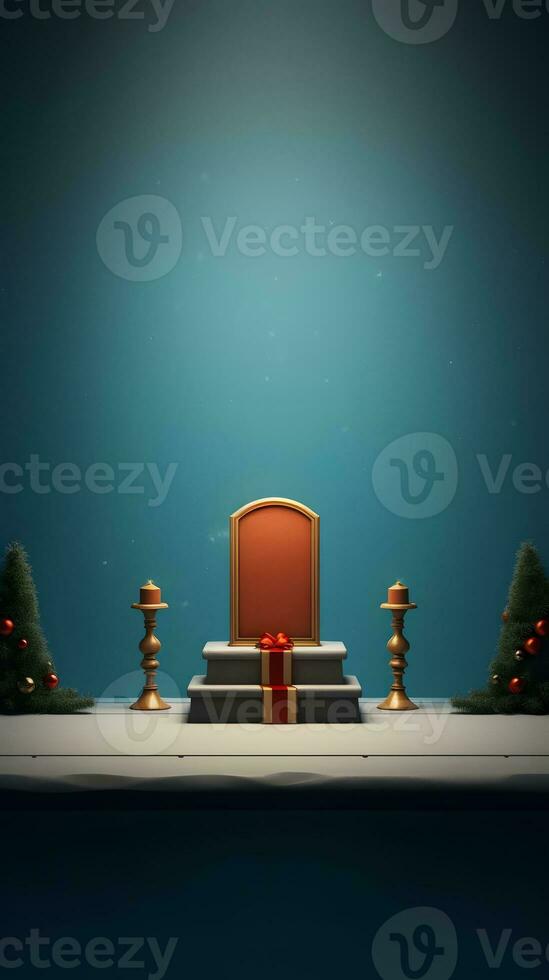 Produkt Podium Stand mit Weihnachten Thema Hintergrund foto