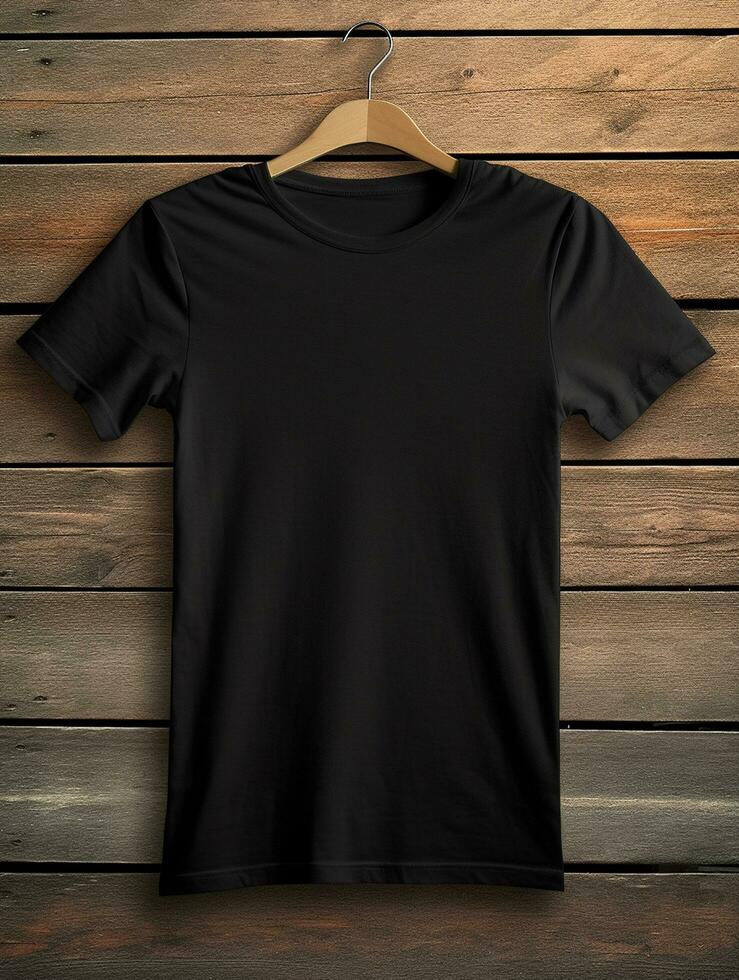 Luxus schwarz T-Shirt foto