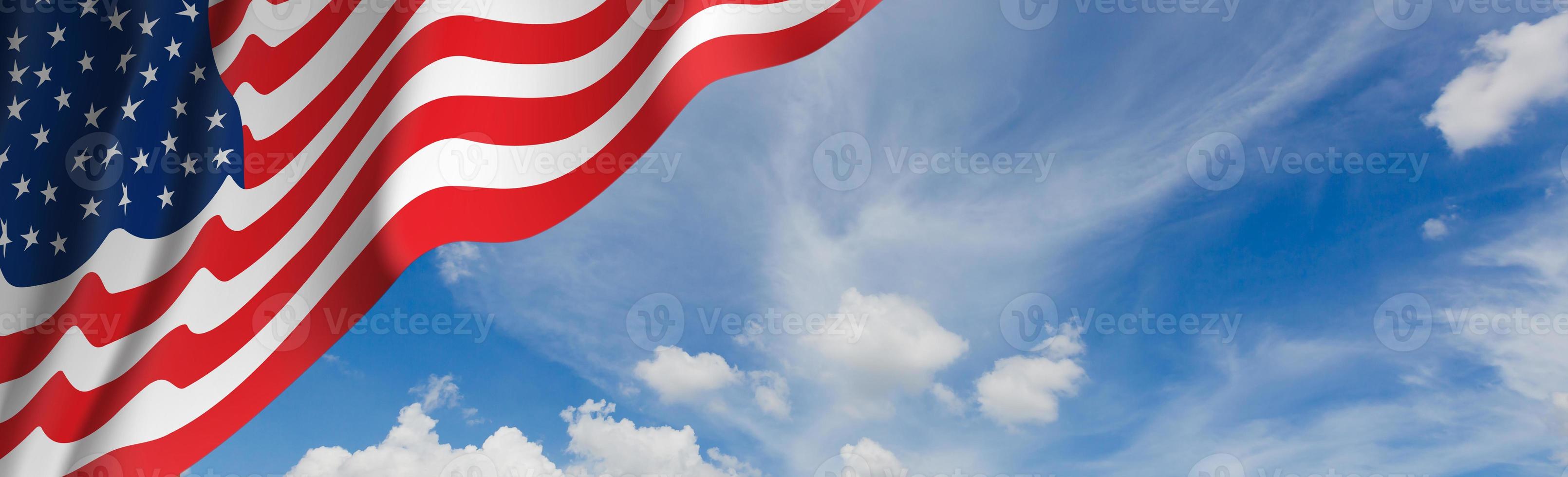 uns amerikanische Flagge foto
