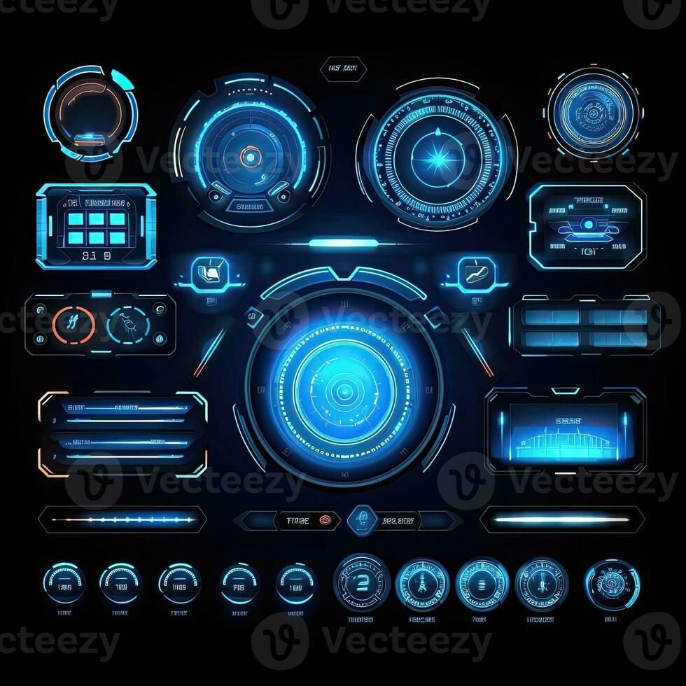 Design hud Elemente ai generiert foto