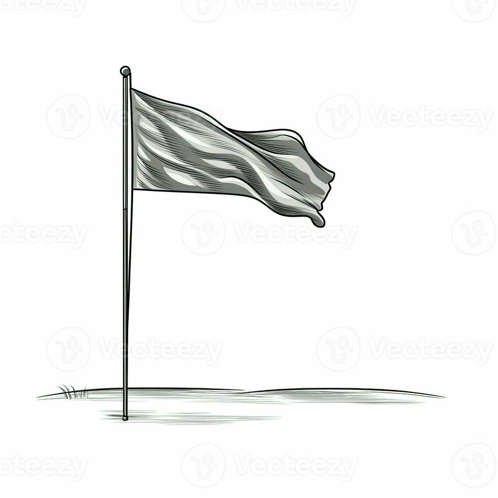 Symbol Golf Flagge ai generiert foto